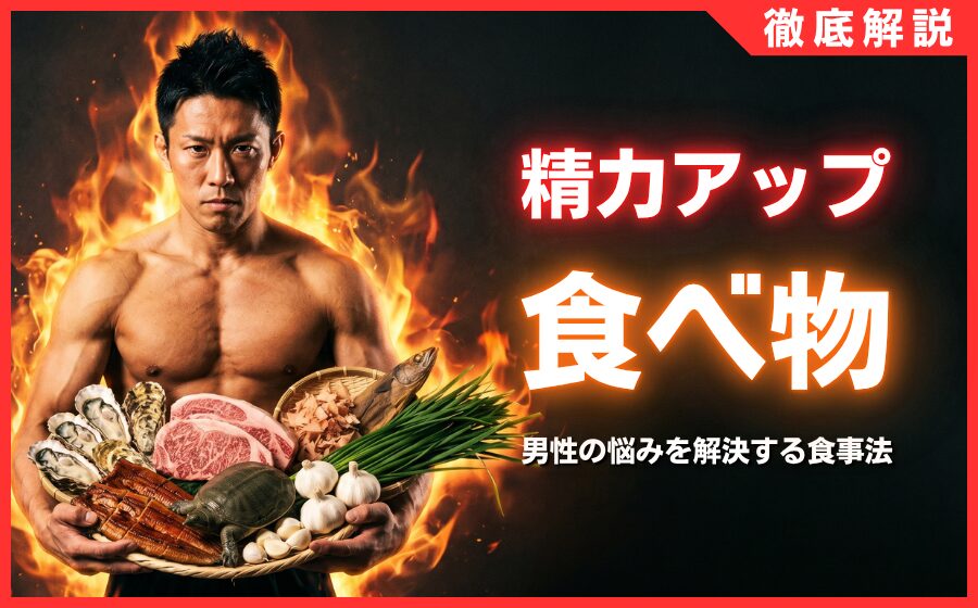 精力アップの食べ物15選！男性の悩みを解決する食事法と栄養素