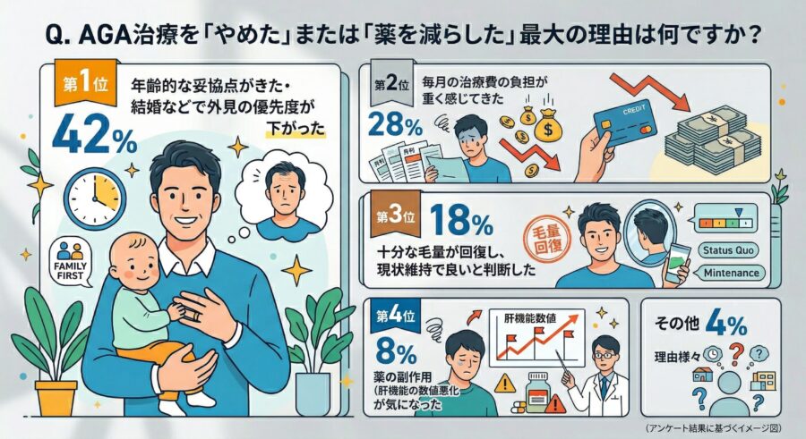 治療歴5年以上の100名にアンケート！治療を「やめた」「減らした」理由