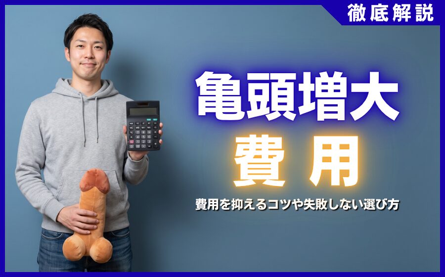 亀頭増大の費用相場はいくら？費用を安く抑えるコツや失敗しない選び方を解説